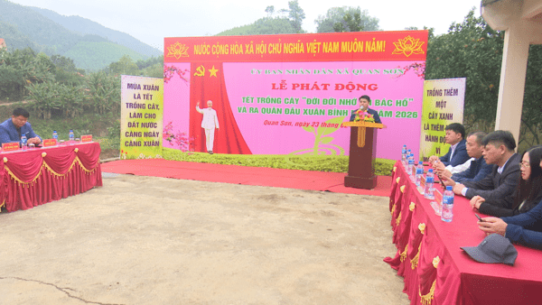 UBND xã Quan Sơn tổ chức Lễ ra quân đầu xuân gắn với phát động “Tết trồng cây đời đời nhớ ơn Bác Hồ”