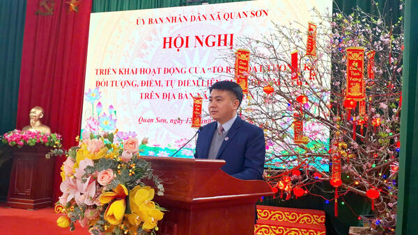 Xã Quan Sơn triển khai hoạt động của các tổ rà soát liên quan đến ma túy năm 2026