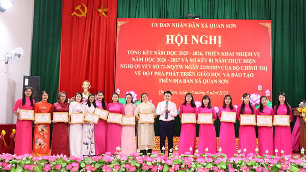 XÃ QUAN SƠN TỔNG KẾT NĂM HỌC 2025–2026, TRIỂN KHAI NHIỆM VỤ NĂM HỌC 2026–2027